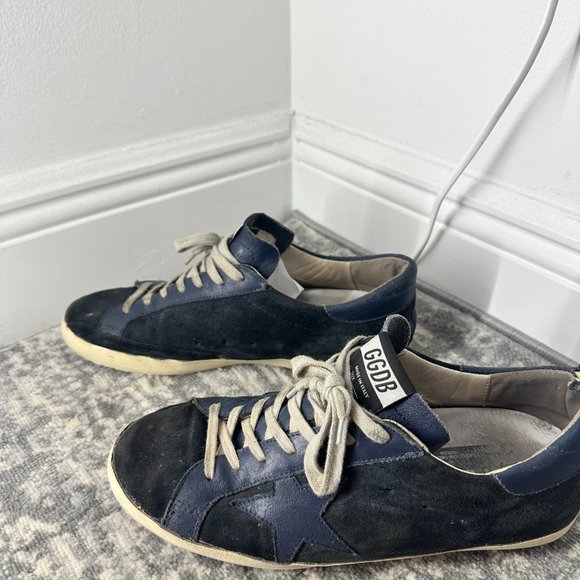 Men's Golden Goose Dark Blue Super Stars size 41 - Picture 4 of 5